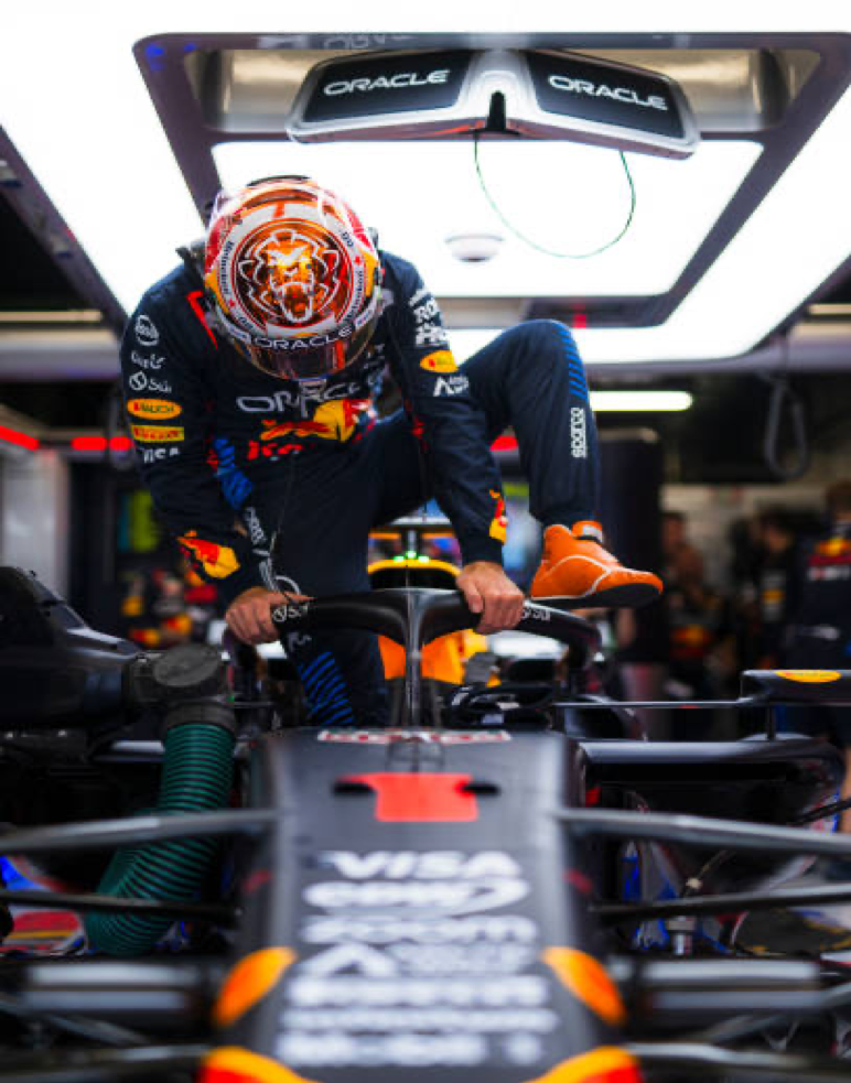 Max Verstappen prepares to drive at the F1 Grand Prix of Spain at circuit de Barcelona- Catalunya