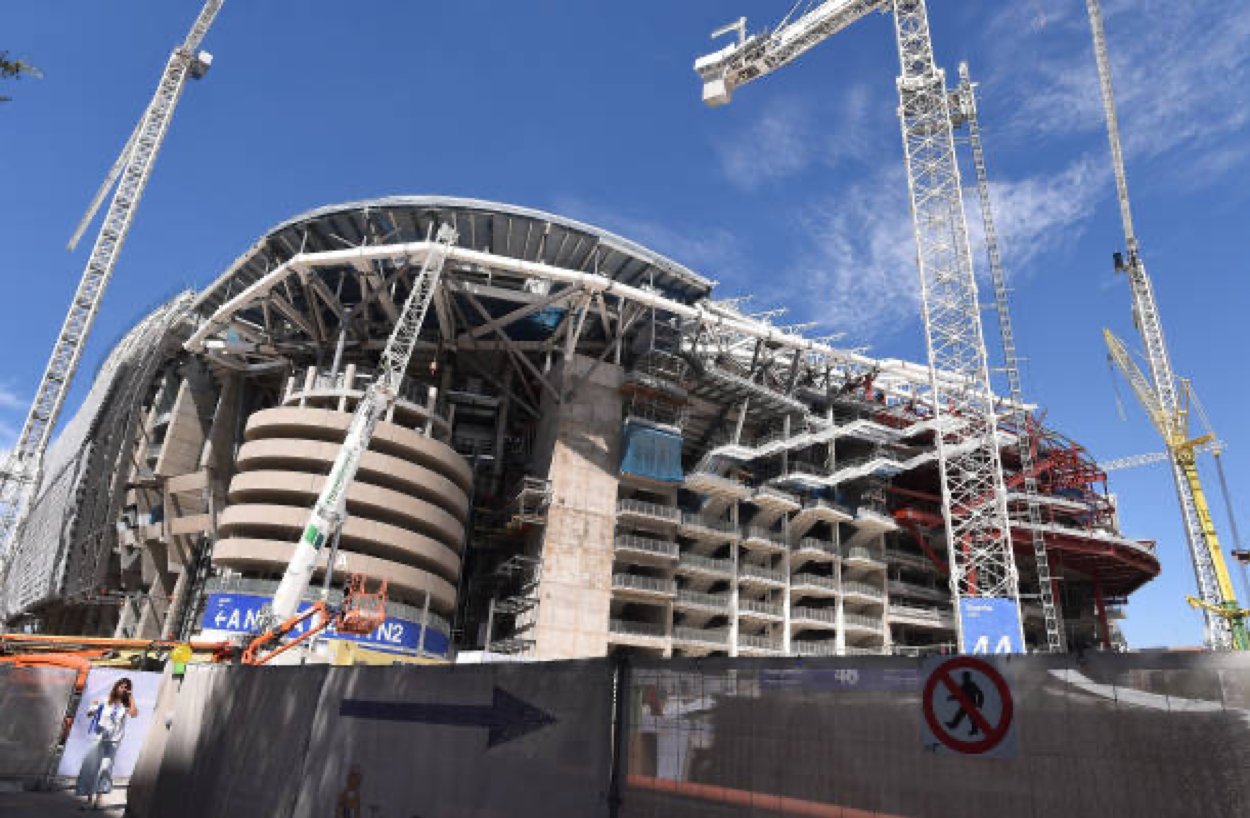 Santiago Bernabeu Stadium under renovation 