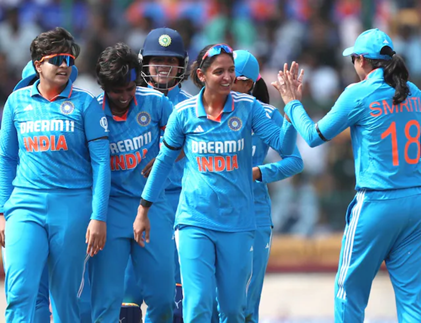 Indian team lead by Harmanpreet Kaur